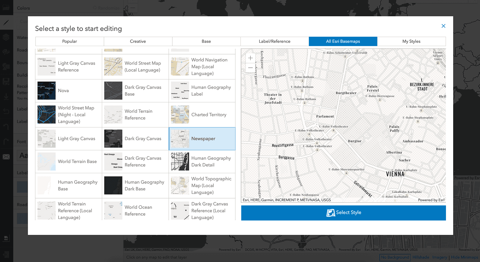 Customizing Esri's Vector Basemaps | Vector Tile Style Editor