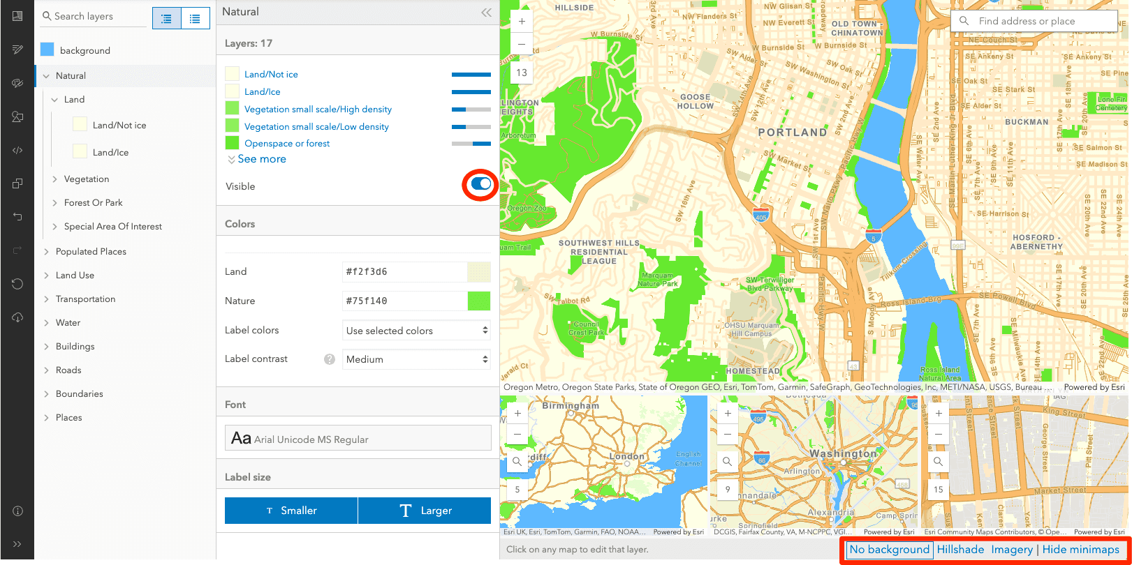 Map View | Vector Tile Style Editor