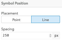 layer symbol position line